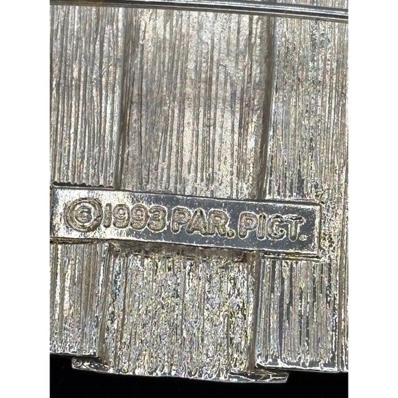 Vtg Star Trek 1993 Paramount Pictures Gold & Silver Abstract Metal Pin - Picture 3 of 5